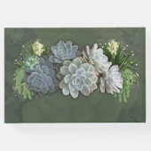 Sukkulente Blues Hochzeit Gästebuch (Rückseite)