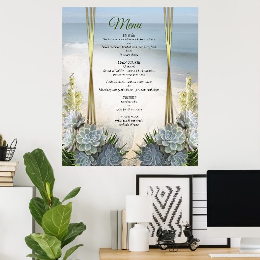 Sukkulente Blues Poster (Heimbüro)