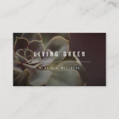 Sukkulente Blume Minimalistisches Foto Wellness-Ce Visitenkarte (Vorderseite)