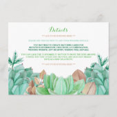 Sukkulente Botanische Blumenzwiebeln Detail Begleitkarte (Vorderseite)