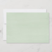 Sukkulente Botanische Grüne Wasserfarbenhochzeit Einladung (Rückseite)