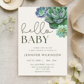 Sukkulente botanische Wüste Hallo Babydusche Einladung