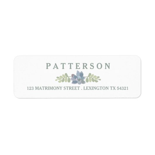 Sukkulente Bouquet BlumenzwiebelRücksendeadresse (Vorne)