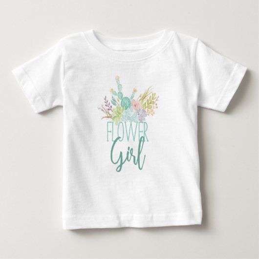 Sukkulente Bouquet | Blütenmäulenoberseite Baby T-shirt (Vorderseite)