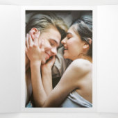 Sukkulente Bouquet Botanische Hochzeitssuite Dreifach Gefaltete Einladung (Innenseite Mitte)