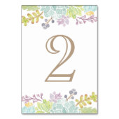 Sukkulente Bouquet | TISCHNUMMER (Vorderseite)