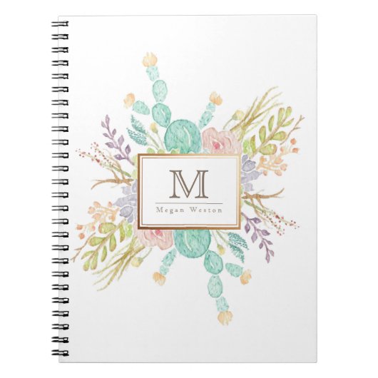 Sukkulente Bouquet | Ursprünglich Notizblock (Vorderseite)