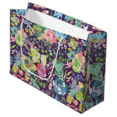 Sukkulente Cactus Garening Geschenktasche Große Geschenktüte (Vorderseite Schrägansicht)