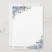 Sukkulente Einladesammlung Einladung (Rückseite)