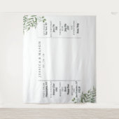 Sukkulente Eukalyptus-Blätter für die Hochzeitskab Wandteppich (Vorderseite)