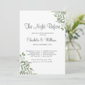 Sukkulente Eukalyptus-Blätter Probe Abendessen Einladung (Stehend Vorderseite)