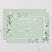 Sukkulente Farbe, Eleganter Minimalismus Save the  Save The Date (Vorne/Hinten)