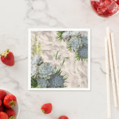 Sukkulente Farben der blassen Blues Napkins Serviette (Beispiel)