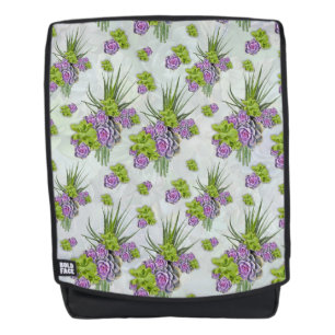 Sukkulente Farben von Sea Green & Lavender Töne Rucksack