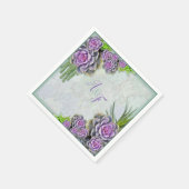 Sukkulente Farben von Sea Green, Violet Napkins Serviette (Ecke)
