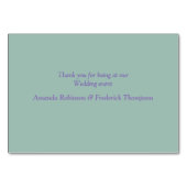 Sukkulente Farben von Sea Green, Violet-Tischkarte Tischnummer (Rückseite)