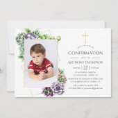 Sukkulente geometrische Bestätigung Einladung (Vorderseite)