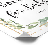 Sukkulente Grünbücher für Babyzeichen Poster (Ecke)