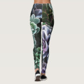 Sukkulente Grüne Pflanze Leggings (Rückseite)