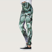 Sukkulente Grüne Pflanze Leggings (Links)