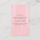 Sukkulente Grüne und rosa Blume Elegant Visitenkarte (Rückseite)