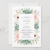 Sukkulente Hochzeit Einladung (Vorderseite)