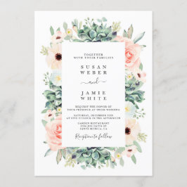 Sukkulente Hochzeit Einladung