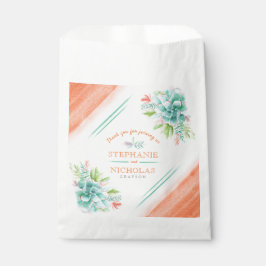 Sukkulente Hochzeit in Aquarellgrün Geschenktütchen