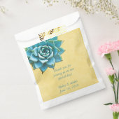 Sukkulente Hochzeit Watercolor Gelbe Spitze Geschenktütchen (Versiegelt)