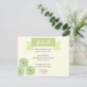 Sukkulente Hochzeitseinladung Einladung (Stehend Vorderseite)