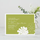 Sukkulente Hochzeitseinladung Einladung (Stehend Vorderseite)