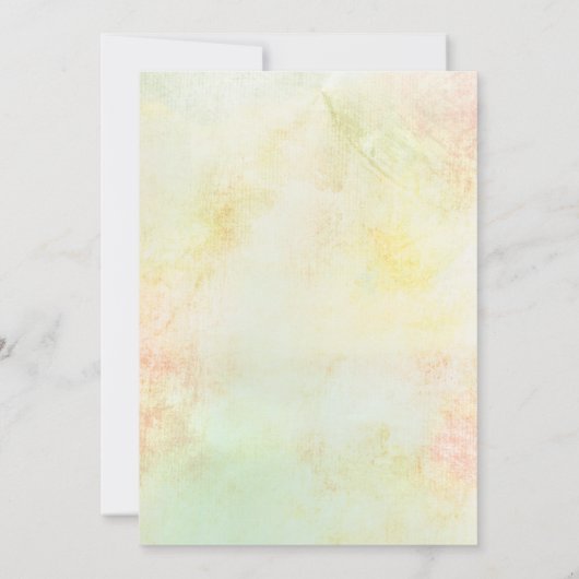 Sukkulente Hochzeitspfirsichfarben Einladung (Rückseite)