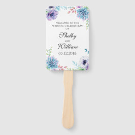 Sukkulente Hochzeitsprogramm Blume für Wasserfarbe Fächer