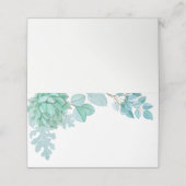 Sukkulente Hochzeitssitzkarte. Cactus Guest card. Platzkarte (Außenseite Aufgefaltet)