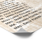 Sukkulente Hochzeitstabelle Poster (Ecke)