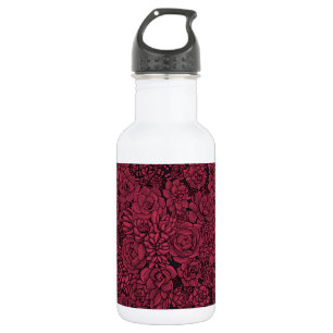 Sukkulente in Viva Magenta - Farbe des Jahres 2023 Edelstahlflasche