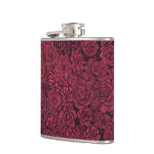 Sukkulente in Viva Magenta - Farbe des Jahres 2023 Flachmann (Links)