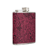 Sukkulente in Viva Magenta - Farbe des Jahres 2023 Flachmann (Rechts)