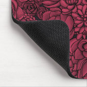 Sukkulente in Viva Magenta - Farbe des Jahres 2023 Mousepad (Ecke)