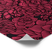 Sukkulente in Viva Magenta - Farbe des Jahres 2023 Poster (Ecke)