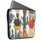 Sukkulente, Kakteen: niedliches Blumenmuster. Laptopschutzhülle (Vorne Rechts)