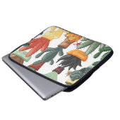 Sukkulente, Kakteen: niedliches Blumenmuster. Laptopschutzhülle (Vorne Knopf)