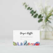 Sukkulente Kaktus Babydusche Windeln Raffelkarte Begleitkarte (Stehend Vorderseite)