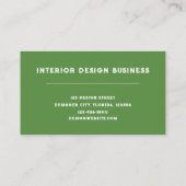 Sukkulente Kaktus Pflanze Grüne Glaskunst Visitenkarte (Rückseite)