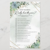 Sukkulente kennt die Braut wirklich den Boden (Vorderseite)