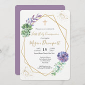 Sukkulente Lila Kommune Einladung (Vorne/Hinten)