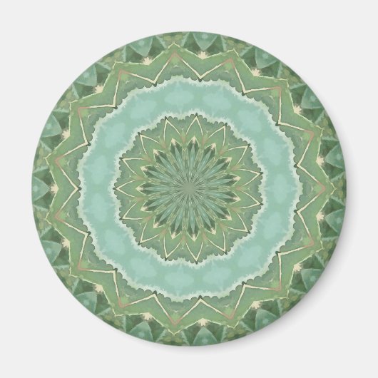 Sukkulente Mandala Magnet (Vorne)