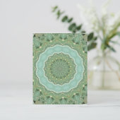 Sukkulente Mandala Postkarte (Stehend Vorderseite)