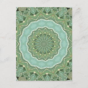 Sukkulente Mandala Postkarte