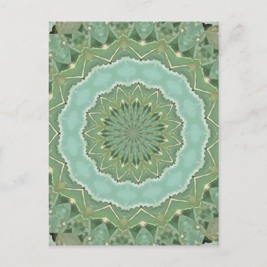 Sukkulente Mandala Postkarte (Vorderseite)